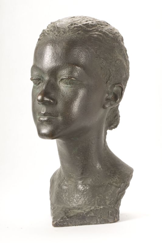 Portrait of the sibling Jola Korzybski, A. Karny, 1940-1941, bronze