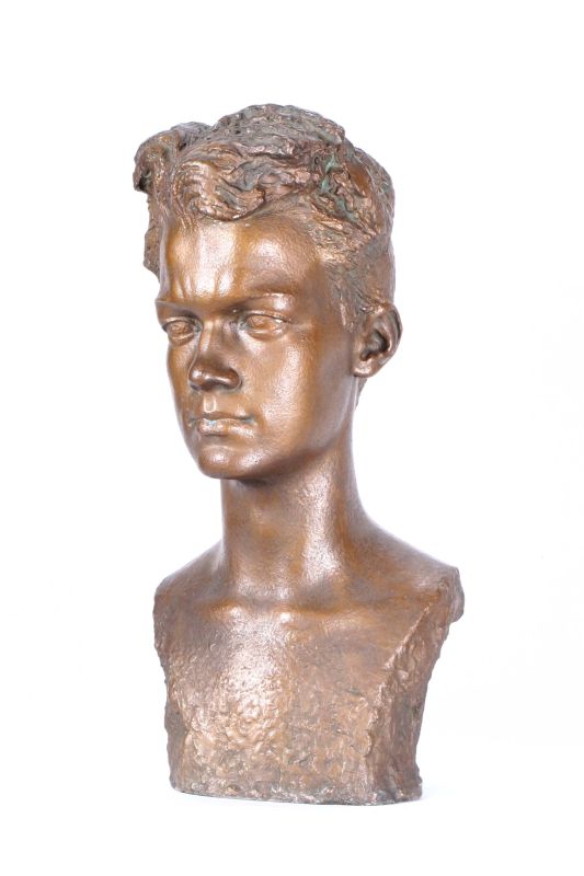 Portrait of the sibling Dzidek Korzybski, A. Karny, 1940-1941, bronze